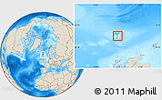Shaded Relief Location Map of Skálavík, highlighted parent region