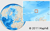 Shaded Relief Location Map of Hvalba