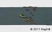 Satellite Panoramic Map of Hvalba, darken, semi-desaturated