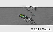 Satellite Panoramic Map of Hvalba, desaturated