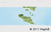Satellite Panoramic Map of Hvalba, physical outside