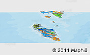 Satellite Panoramic Map of Hvalba, political outside