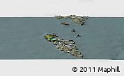 Satellite Panoramic Map of Hvalba, semi-desaturated