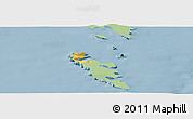 Savanna Style Panoramic Map of Hvalba, single color outside