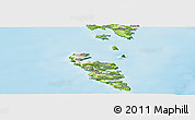 Shaded Relief Panoramic Map of Hvalba, physical outside