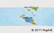 Shaded Relief Panoramic Map of Hvalba, political outside
