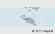 Silver Style Panoramic Map of Hvalba
