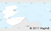 Silver Style Simple Map of Hvalba