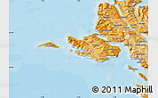 Political Shades Map of Vågø
