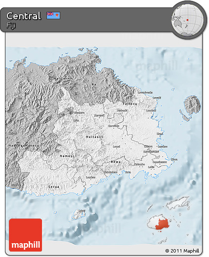 Gray 3D Map of Central