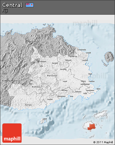 Gray 3D Map of Central