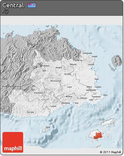 Gray 3D Map of Central
