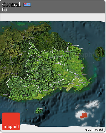 Satellite 3D Map of Central, darken