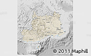 Shaded Relief 3D Map of Central, desaturated