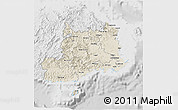 Shaded Relief 3D Map of Central, lighten, desaturated