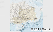 Shaded Relief 3D Map of Central, lighten