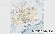 Shaded Relief 3D Map of Central, lighten, semi-desaturated