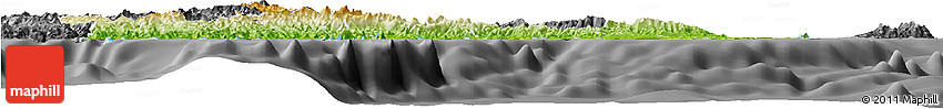 Physical Horizon Map of Central, darken, desaturated