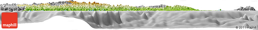 Physical Horizon Map of Central, desaturated
