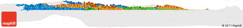 Political Horizon Map of Central, cropped outside