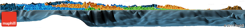 Political Horizon Map of Central, darken