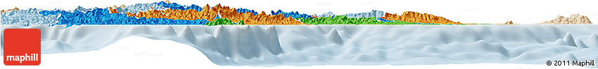 Political Horizon Map of Central, lighten