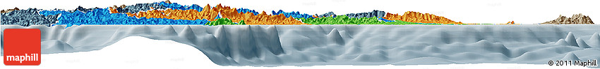 Political Horizon Map of Central, semi-desaturated