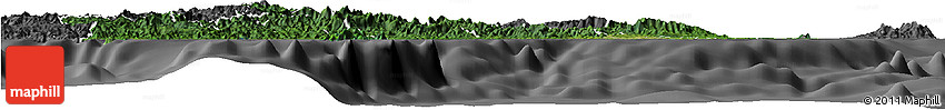 Satellite Horizon Map of Central, desaturated