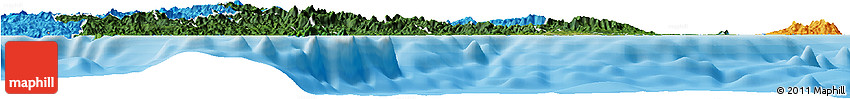 Satellite Horizon Map of Central, political shades outside