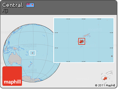 Gray Location Map of Central, within the entire country