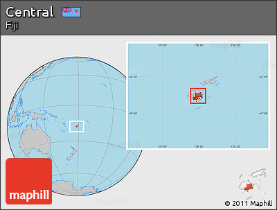 Gray Location Map of Central