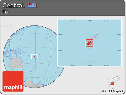 Gray Location Map of Central