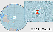 Gray Location Map of Central, highlighted country, within the entire country, hill shading