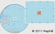 Gray Location Map of Central, highlighted country, within the entire country