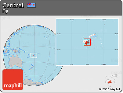 Gray Location Map of Central, highlighted country