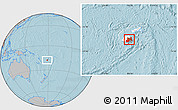 Gray Location Map of Central, highlighted country, hill shading