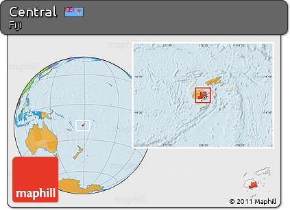 Political Location Map of Central