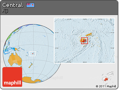 Political Location Map of Central