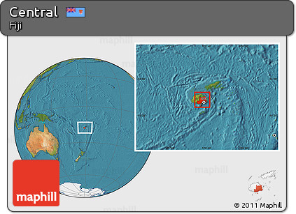 Satellite Location Map of Central, within the entire country