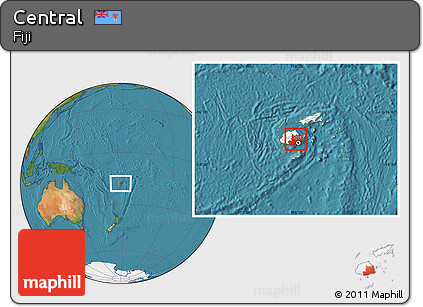 Satellite Location Map of Central, highlighted country