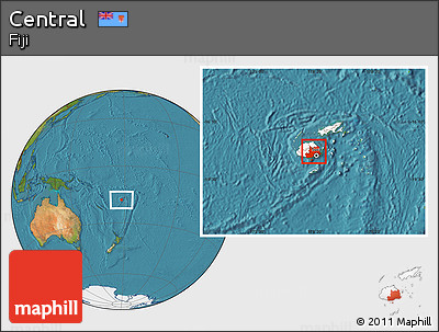 Satellite Location Map of Central, highlighted country