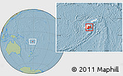 Savanna Style Location Map of Central, highlighted country, hill shading