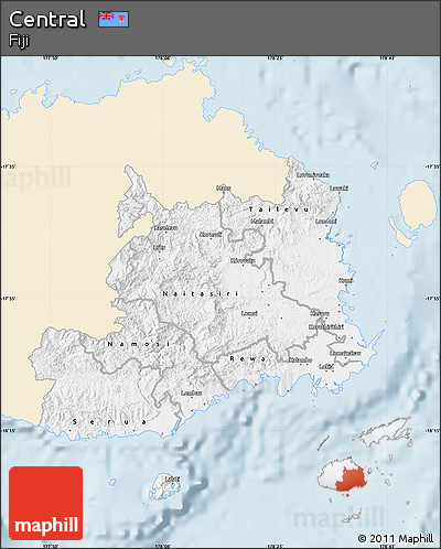 Classic Style Map of Central, single color outside