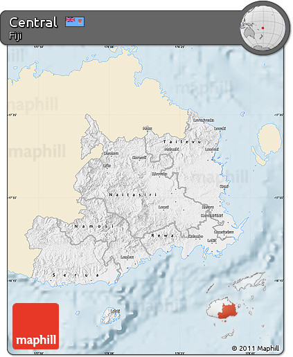 Classic Style Map of Central, single color outside