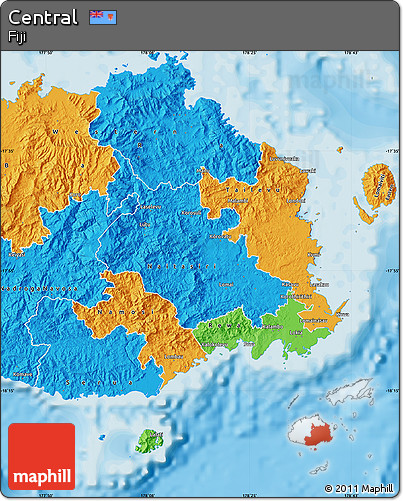 Political Map of Central