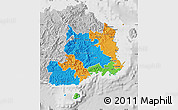 Political Map of Central, lighten, desaturated