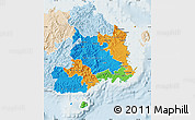 Political Map of Central, lighten