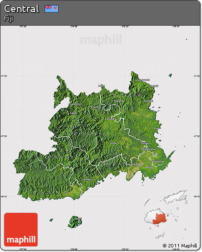 Satellite Map of Central, cropped outside