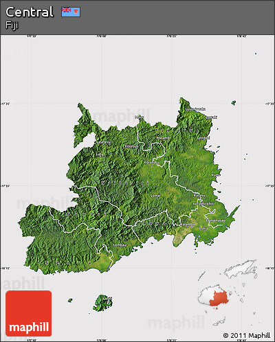 Satellite Map of Central, cropped outside
