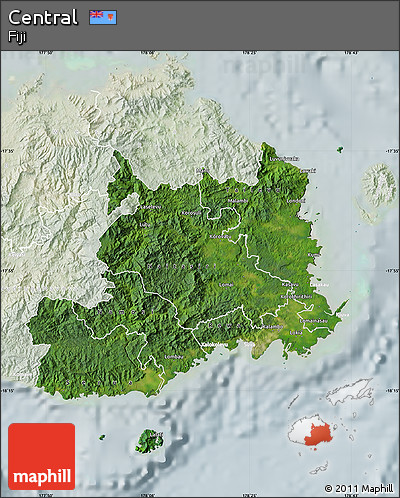 Satellite Map of Central, lighten